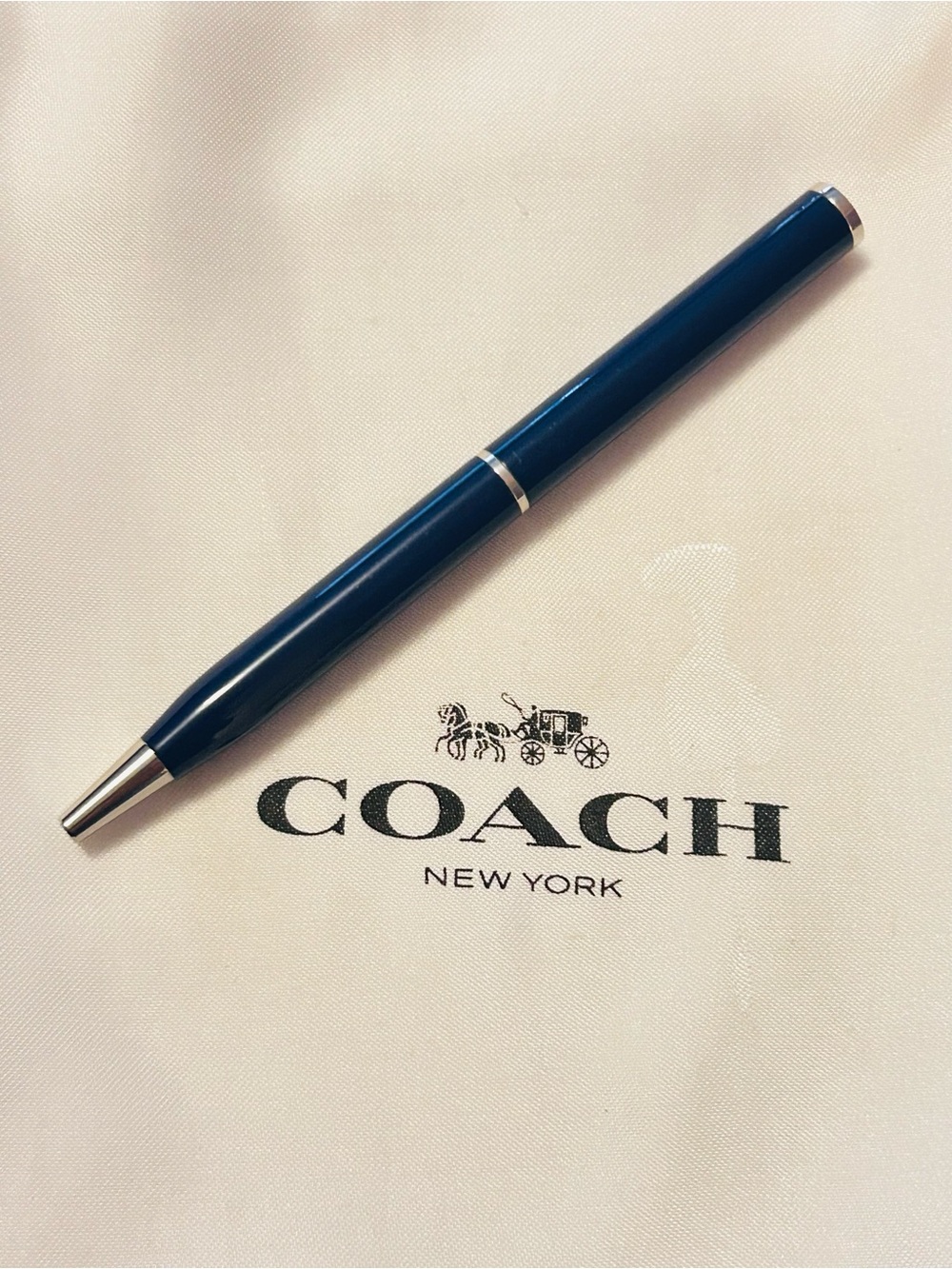 Coach Dark Blue Keychain/ Bag Charm